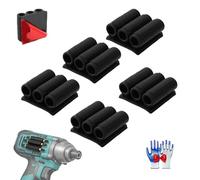 Universal Self-Adhesive DrillBit Gripper,High Strength Adhesive Bit Gripper,Rubber Holder for Impact Driver,Quick Change on the Side of your Power Drill or Driver,Fits Most Drills (5PCS)