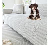 Universal Sofa Slipcover for 1-5 Seats Stretch Couch Cover Washable Anti-Scratch Sofa Slipcover Couch Cushion Cover for All Seasons Pet Friendly Furniture Protector,C1,1 seat 90~140cm(E1,Footstool Cov