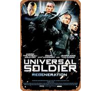 Universal Soldier: Regeneration 2009 - Cartel de metal retro para decoración de pared, 30,5 x 20,3 cm, aspecto vintage