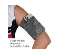 Universal sports armband for all mobile phones. Phone Armband for Running, Fitness and Gym Workouts Fits Phones up to 7" grey XL