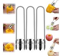 Universal Stainless Steel Fruit Core Remover, Multifunctional Fruit and Vegetable Core Remover, Fruit Corer Tool, Fruit corer for Apple, Pear, Vegetable. (3pcs)