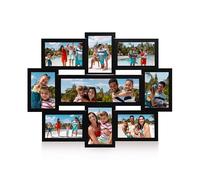 Universal Stock Marco de Fotos Familia - Collage 9 Fotos, Decoración para Pared, Tamaño 56 x 45 cm, Portafotos Múltiple - Regalo Personalizado Ideal - Color Negro