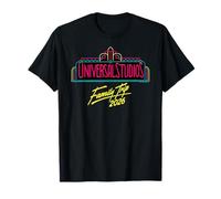 Universal Studios Family Trip 2026 Neon Logo Camiseta