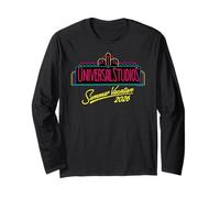 Universal Studios Summer Vacation 2026 Neon Logo Manga Larga