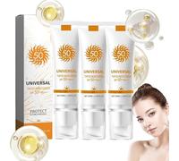 Universal Tinted Sunscreen for Face SPF 50 PA+++,Tinted Moisturizer Sunscreen,Hydrating Essence Face Sunscreen,Water Resistant And Non-Greasy Sunscreen (3pcs)