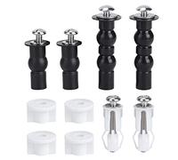 Universal Toilet Seat Screws, Heavy Duty Toilet Repair Screws and Bolts Replacement with 304 Stainless Steel Screws and Rubber Nuts, Easy to Install