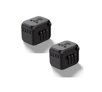 Universal travel adapter with 4 USB ports - All-in-one universal wall charger for Europe, the USA, and the UK
