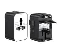 Universal Travel Plug Adapter, International Adapter Plug with 1USB and 1Type C for Spain USA UK EU Japan China Australia Ireland Thailand Mexico Brazil India More Than 200 Countries