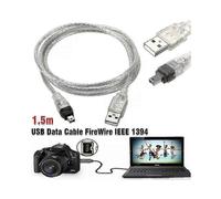 Universal USB Data Cable and Firewire IEEE 1394 HDV Camcorder Cable for Mini DV Editing on PC,Compatible with Various Brands