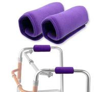 Universal Walker - Fundas acolchadas para agarre de mano, cojín médico suave de alta calidad, acolchado de espuma viscoelástica, absorbente, cómodo, lavable, morado