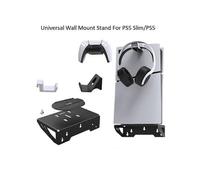 Universal Wall Mount Stand for PS5 Slim/PS5 Console, with Controllers Hook and Headset Hook, for PS5 Slim Digital/Disc Edition