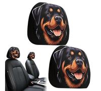 Universal Washable Funny Dog Car Headrest Covers for Cars 2 Piece | Funny Head Rest Protector for Women Men Van SUV Trucks RV Sedan Travel Commuting