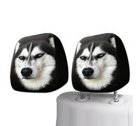 Universal Washable Funny Dog Car Headrest Covers for Cars 2 Piece | Funny Head Rest Protector for Women Men Van SUV Trucks RV Sedan Travel Commuting