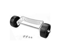 Universal Wheel Set for Patio Heaters with Stainless Steel Silver Mounting Bracket And Black Tall Wheel