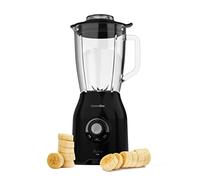 UNIVERSALBLUE Batidora de Vaso Negra 1200W | Licuadora de Smoothies Potente | Batidora Americana con Cuchillas de Acero