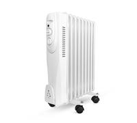 UNIVERSALBLUE Calefactor Eléctrico de Aceite Bajo Consumo | Radiador Aceite Blanco 1500W | 9 Elementos Calefactores | Silencioso | Sistema de Seguridad | Termostato Ajustable