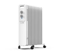 UNIVERSALBLUE Calefactor Eléctrico de Aceite Bajo Consumo | Radiador Aceite Blanco 2000W | 11 Elementos Calefactores | 3 Potencias | Silencioso | Sistema de Seguridad | Termostato Ajustable