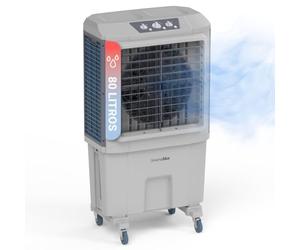 UNIVERSALBLUE |Climatizador 80L | Blanco | Modo Frío y Evaporación | 210W | 3 Velocidades | 6200 m³/h | Superficie 50 m² | Ruedas Multidireccionales