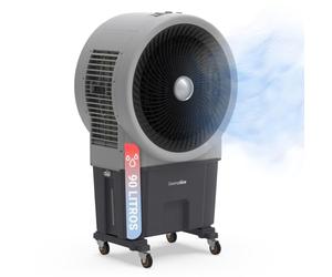 UNIVERSALBLUE | Climatizador 90L | Gris | Modo Frío y Evaporación | 350W | 3 Velocidades | Superficiesde hasta 45 m² | flujo de aire 6000 m³/h | Aletas Oscilantes