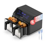 Universal Blue Air Crispy 6008DB Freidora de Aire Dual 4/4L Negra/Inox