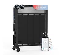 UNIVERSALBLUE Radiador Mica con WIFI Negro| Calefactor Bajo Consumo | 2000W Calor | Protección Sobrecalentamiento