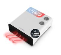 UNIVERSALBLUE Termoventilador Eléctrico Blanco | Máxima Eficiencia | + Calor en - Tiempo |Calefactor Horizontal | 3 Modos | Bajo Consumo | Termostato Ajustable | Función Ventilador |15 m²