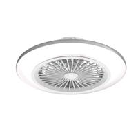 UNIVERSALBLUE | Ventilador de Techo Box Fan Blanco con WiFi | 6 Velocidades |Luz LED | Bajo Consumo | Silencioso | Modo Invierno | Temporizador | Mando Incluido | Facil De Montar