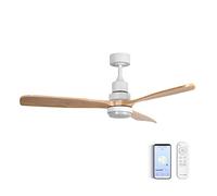 UNIVERSALBLUE | Ventilador de techo con luz LED y WiFi | Motor DC silencioso de bajo consumo | Control con móvil, Alexa y mando a distancia | Diámetro 142cm