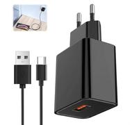 Universale Alimentatore di Rete 5V 2A con Puerto USB C Cable de Carga Rápida Tipo C de 2M y 2 A Compatible con Smartphone/Auriculares/Android/iPhone//Honor/Samsung Galaxy/xiao