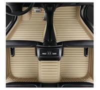 Universales Alfombrillas Cuero Lujo para Mitsubishi para ASX 2014 2015 2016 2017 2018 5 Asientos Resistentes Al Agua Y A La Intemperie Alfombrillas para Coche(Style 3 Beige)