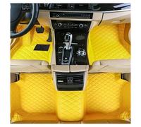Universales para Coche Alfombrillas Cuero Lujo Impermeables para Hyundai I10 2014 2015 2016 2017 2018 2019 Cobertura Total Alfombrillas Moqueta(Style 1 Yellow)