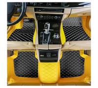 Universales para Coche Alfombrillas Cuero para Jeep para Wrangler 2 Puertas 2011 2012 2013 2014 2015 2016 2017 Alfombrillas Coche Juego(Style 2 Yellow Black)