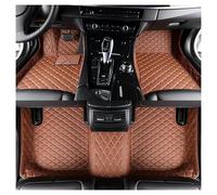 Universales para Coche Revestimientos Piso Cuero para Hyundai para Santa Fe 2013-2018 7 Asientos para El Automóvil Alfombrillas para Alfombrillas Moqueta(Style 1 Brown)