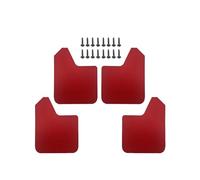 Universales Rally Sport Universal Mud Flaps Mudflaps Splash Guards Guardabarros Delantero Trasero para camioneta SUV Van Truck(4pcs Red)