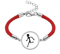 Universe and Alien Running Alien Lucky - Pulsera de cuerda roja hecha a mano