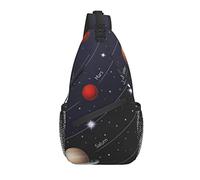 Universe Galaxy Solar System Sling Backpack Chest Crossbody Bag Casual Daypack para Hombres y Mujeres