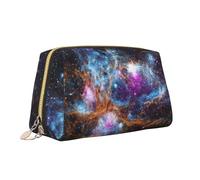 Universe Galaxy Space Print - Bolsa portátil de piel con cremallera para maquillaje, organizador de viaje