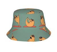 Universe Galaxy Space Print Travel Summer - Sombreros de pescador para mujer, plegable, para playa, sol, pescador, sombrero de senderismo, Pug de yoga, talla nica