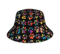 Universe Galaxy Space Print Travel Summer - Sombreros de pescador para mujer, plegable, para playa, sol, pescador, sombrero de senderismo, Colorida pata de perro, talla nica