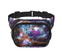 Universe Galaxy Space. Riñonera estampada elegante y práctica, ajustable, perfecta para viajes y actividades al aire libre, Black, Talla única