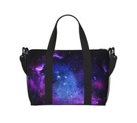Universe Galaxy Star Space - Bolsas de viaje para mujer, bolsa de gimnasio deportiva, bolsa de lona para entrenamiento, durante la noche, Black, Talla única