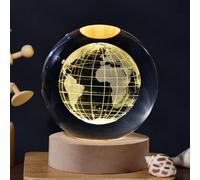 Universe Lamps - Lampara Saturno De Cristal Y Luna, Ludosphere Lamp, 3D Galaxy Crystal Ball Night Light, Universe Crystal Lamps Saturn Lamp Moon Lamps Crystal Ball lamp Glass Ball Night Lamp(Earth)