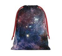 Universe Milky Way - Bolsas de regalo reutilizables con estampado de galaxia, bolsas de regalo de tamaño mediano, bolsas con cordón para regalos de Navidad, cumpleaños