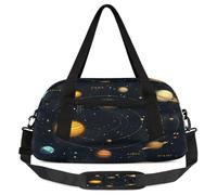 Universe Planet - Bolsa de lona para niños, niñas, adolescentes, diseño de planetas espaciales, bolsa de gimnasio, para fin de semana, viajes, gimnasia, baile, ballet, multicolor