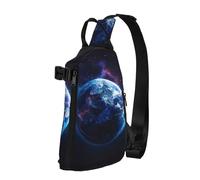 Universe Planet Print Cross Bag Casual Sling Mochila,Mochila para Viajes,Senderismo,Paquete de Hombro para Gimnasio