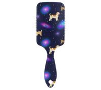 Universe Stars Starry Dog Friendly - Cepillo de masaje para cabello largo con mango ergonómico para cabello de mujer