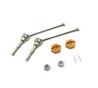 UNIVERSEDE ACEPIDA METAL COPUMTOR DE METAL Eje de transmisión frontal para 1/12 12423 12427 12428 Los modelos de automóviles de control remoto funcionan con reemplazo del mercado de accesorios(Yellow)