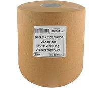 UNIVERSEL - Bobina de limpieza de manos - Rollo de papel absorbente precortado - 2 pliegues, de guata - 26 x 30 cm