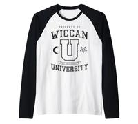 Universidad de Wiccan Hex The Patriarchy Vintage Witch Varsity Camiseta Manga Raglan