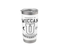 Universidad de Wiccan Hex The Patriarchy Vintage Witch Varsity Vaso térmico de acero inoxidable de doble pared